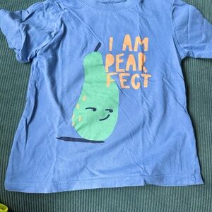 H&M Blue Tee with Pear Graphic